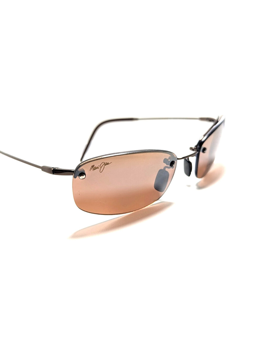 Maui Jim Flexon MJ35023 Brown UV Semi Rimless Rectangle Men's Fashion Sunglasses